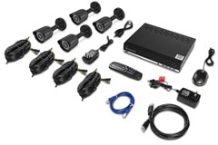 Amcrest 960H installation kit laid out individually