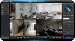 Screenshot showing video feeds from 4 cameras