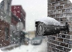 Camera maintenance - camera covered in snow